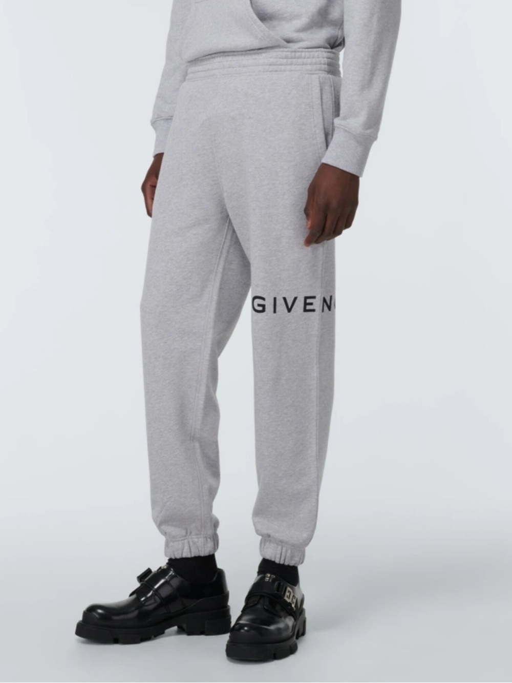 Givenchy Archetype Grey Cotton Jersey Logo Sweatpants Size XXL
